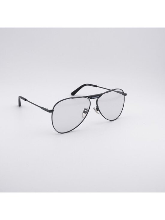 Balenciaga BB0244S 004 Sunglasses Gunmetal Aviator Frame, Light Grey Lenses main image 7